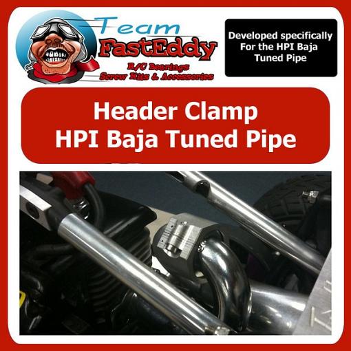 Baja SS Header Exhaust Clamp Alloy fit Tuned Pipe by TeamFastEdd