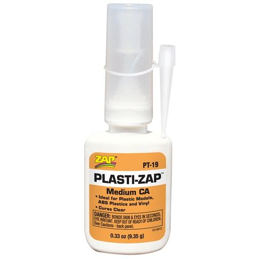 ZAP PT-19 PLASTI-ZAP CA Glue ABS Plastics and Vinyl 9.35g